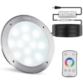 120V AC LED Pool Light, 10 Inch 40W, RGBW Color Changing Inground Swimming Pool Spa Light Underwater, with 50 FT Cord Remote Control, Fit for 10in Large Wet Niches